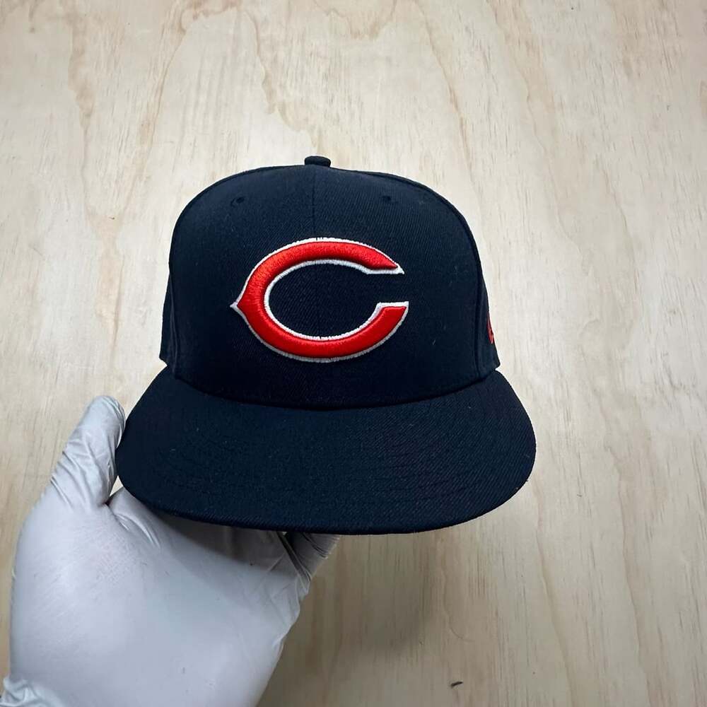New Era Chicago Bears 59FIFTY Hat Size 7 3/8 Fitted Navy Blue